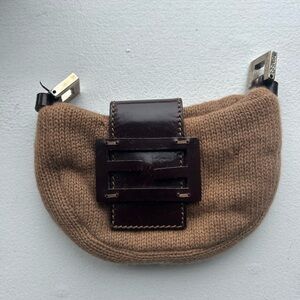 Fendi Mini Zucca Camel Cashmere with leather strap